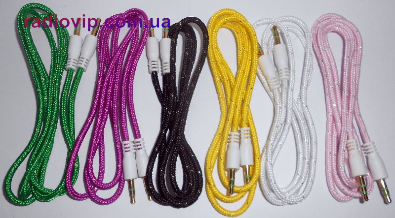 картинка Кабель шт.3,5-шт.3,5 1м HQ тканевый от интернет магазина Radiovip