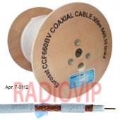 картинка Кабель RG-6 (1.02Cu+4,8PE+CU foil+64x0.12Cu), белый, на дер.кат., 305м от интернет магазина Radiovip