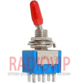 картинка Тумблер MTS 202-E1 (ON-ON) 6pin пластик. рычажок от интернет магазина Radiovip