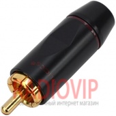 картинка Штекер RCA проф.gold, диам.- до 6мм., красная полоса от интернет магазина Radiovip
