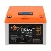 картинка Аккумулятор LP LiFePO4 для ИБП LCD 12V (12,8V) - 30 Ah (384Wh) (BMS 50A/25А) пластик от интернет магазина Radiovip