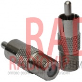 картинка Переходник шт.RCA- гн.F, корпус  металл от интернет магазина Radiovip