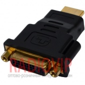 картинка Переходник гн.DVI -шт.HDMI, gold, пластик от интернет магазина Radiovip