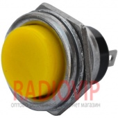 картинка Кнопка большая PBS-26B без фиксации OFF-(ON), 2pin, 2А 250V, жёлтая от интернет магазина Radiovip