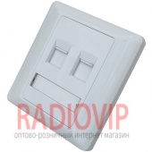 картинка Тлф.розетка монтажная гн.8P8C+ гн.6Р4С от интернет магазина Radiovip