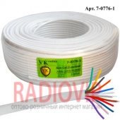 картинка Кабель сигнал. VKcable 12жил без экрана 12Cх(7х0,22мм)CCA, белый, 100м от интернет магазина Radiovip