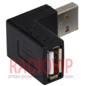 картинка Переходник штекер USB A- гнездо USB A, угловой от интернет магазина Radiovip