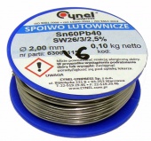 картинка Припой 100гр. 2mm Sn60Pb40  sw26/3/2.50% от интернет магазина Radiovip
