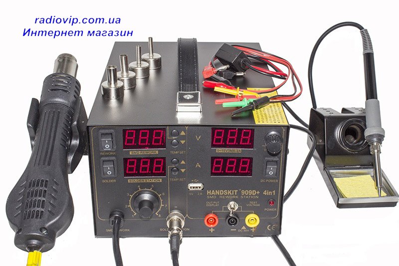 картинка Паяльная станция Handskit 909D (4 в 1) от интернет магазина Radiovip