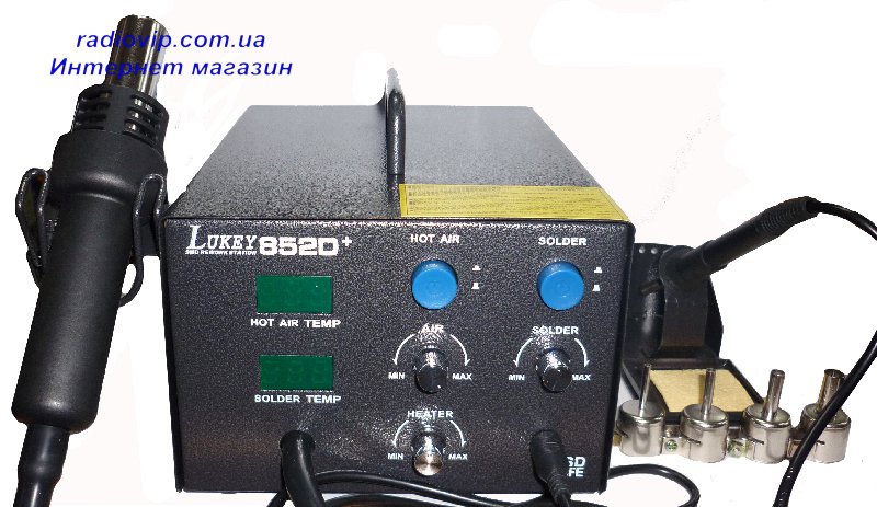 картинка Паяльная станция Lukey 852D+ от интернет магазина Radiovip