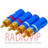 картинка Штекер RCA проф.gold PROSOUND диам.-6,5мм.,т.2 синий от интернет магазина Radiovip