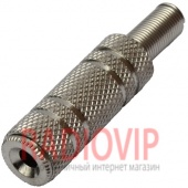 картинка Гнездо 3,5 стерео, корпус  металл., кабельное от интернет магазина Radiovip