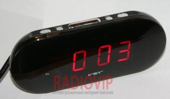 Часы сетевые 715-1 красные