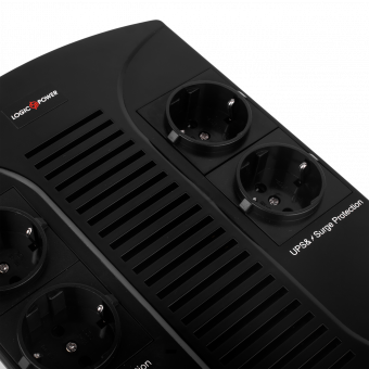 картинка ИБП LP 650VA-PS 4 евророзетки, 5 ступ. AVR, 7.5Ач12В, пластиковый корп от интернет магазина Radiovip