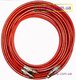 картинка Шнур 2 RCA - 2 RCA Gold 3м  HQ  6+6mm от интернет магазина Radiovip
