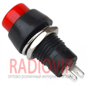 картинка Кнопка PBS-20В-2 без фиксации OFF-(ON), 2pin, 1А 250V, красная от интернет магазина Radiovip