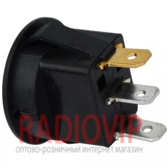 картинка Переключатель круглый с подсв. MIRS-101-8C ON-OFF, 3pin, 6,5A, 220V, желтый от интернет магазина Radiovip