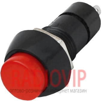 картинка Кнопка средняя PBS-11А с фиксацией ON-OFF, 2pin, 1А 250V, красная от интернет магазина Radiovip