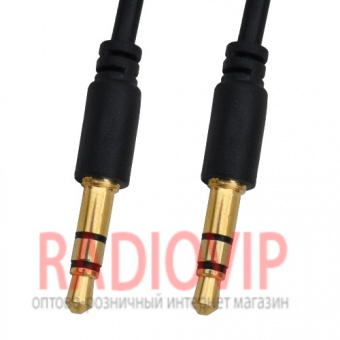 картинка Шнур шт.3,5стерео- шт.3,5стерео, gold, диам.-3мм, 2м., от интернет магазина Radiovip
