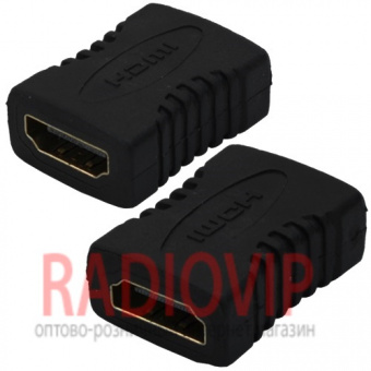 картинка Переходник гн.HDMI -гн.HDMI, gold, пластик от интернет магазина Radiovip