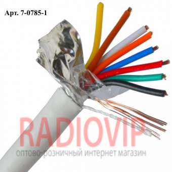 картинка Кабель сигнал. VKcable 8жил в экране 8Cх(7х0,22мм) CCA, белый, 100м от интернет магазина Radiovip