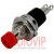 картинка Кнопка малая PBS-10B-2 без фиксации ON-(OFF), 2pin, 1А 250V, красная от интернет магазина Radiovip