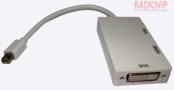 картинка Переходник шт.mini DisplayPort- гн.DVI, c кабелем 0,2м от интернет магазина Radiovip