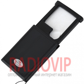 картинка Лупа ручная ювелирная c LED подсветкой, 3Х, 45*45мм MG21015 от интернет магазина Radiovip