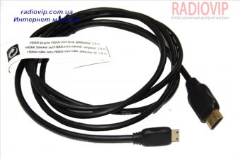 картинка Шнур 5505-2.0 (1.4HDMI-mini HDMI Gold)  2м. от интернет магазина Radiovip