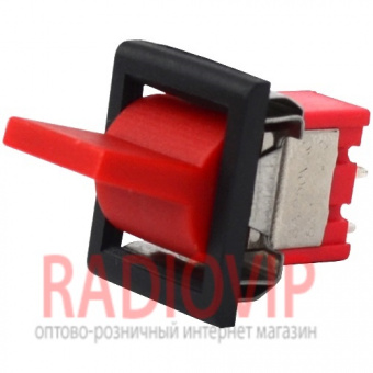 картинка Тумблер с клавишей RLS-102-F1 (ON-ON), 3pin, 3A 250VAC, красный от интернет магазина Radiovip