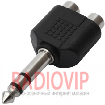 картинка Переходник шт.6,3 стерео- 2гн.RCA, корпус пластик от интернет магазина Radiovip
