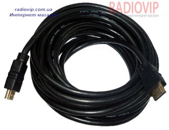 картинка Шнур HDMI (шт.- шт.), диам.-6мм, 10м, чёрный от интернет магазина Radiovip
