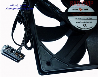 картинка Вентилятор LP F12NBD, 120MM, 3pin + 4pin (Molex питание), black от интернет магазина Radiovip
