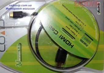 картинка Шнур шт.HDMI .-шт.mini HDMI диам.-6.0 gold. 1.0 черный от интернет магазина Radiovip