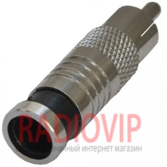 картинка Штекер RCA для кабеля RG-6, компрессионный, медь от интернет магазина Radiovip