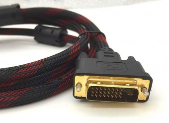 картинка Шнур шт. DVI(24+1) -шт. DVI(24+1), 3м. с ферритами от интернет магазина Radiovip