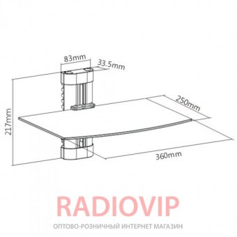 картинка Кронштейн для двд и тюнеров ITECH DVD-1 от интернет магазина Radiovip