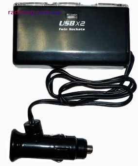 картинка Разветвитель автоприкуриват. шт.прикур.- 2гн.прикур.+2гн. USB от интернет магазина Radiovip