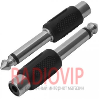 картинка Переходник шт.6,3 монo- гн.RCA, корпус пластик от интернет магазина Radiovip