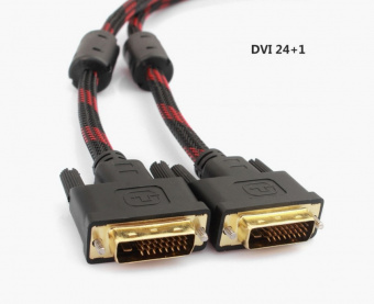картинка Шнур шт. DVI(24+1) -шт. DVI(24+1), 1.5м. с ферритами от интернет магазина Radiovip