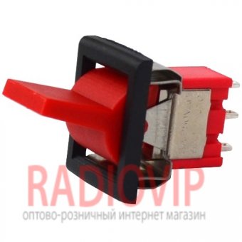картинка Тумблер с клавишей RLS-103-F1 (ON-OFF-ON), 3pin, 3A 250VAC, красный от интернет магазина Radiovip