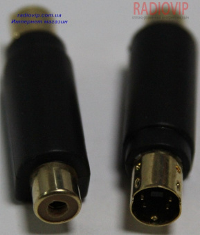 картинка Переходник шт.mini din 4 pin- гн.RCA,корпус пластик от интернет магазина Radiovip