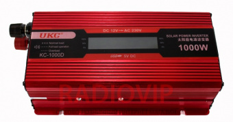 картинка Инвертор 12-220 KC-1000D 1000W с LCD дисплеем от интернет магазина Radiovip