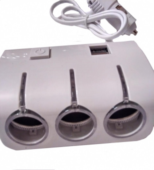 картинка Разветвитель автоприкуривателя - 3гн+ 2 USB 1506A / 1505A от интернет магазина Radiovip