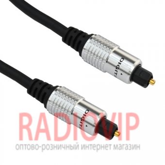 картинка Шнур оптический (toslink plug- toslink plug) метал., диам.-5мм, 2м. от интернет магазина Radiovip
