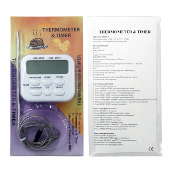 картинка Термометр кухонный ТА-278 с выносным датчиком от -50 до 300°С от интернет магазина Radiovip