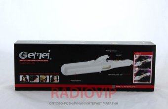 картинка Плойка - Выпрямитель для Волос 2 в 1 GEMEI GM-1993 / Плойка + Утюжок от интернет магазина Radiovip