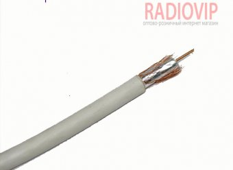 картинка Кабель RG-59 (0.5СU+Al foil+48х0,12CU) белый 100м от интернет магазина Radiovip
