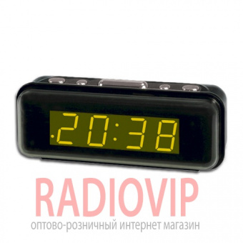 Часы сетевые 738-1 красные