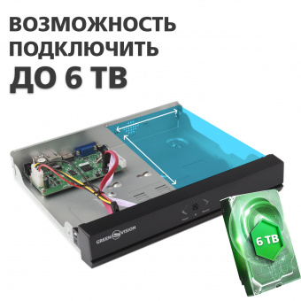 картинка Видеорегистратор NVR Green Vision GV-N-S 001/08 1080p от интернет магазина Radiovip